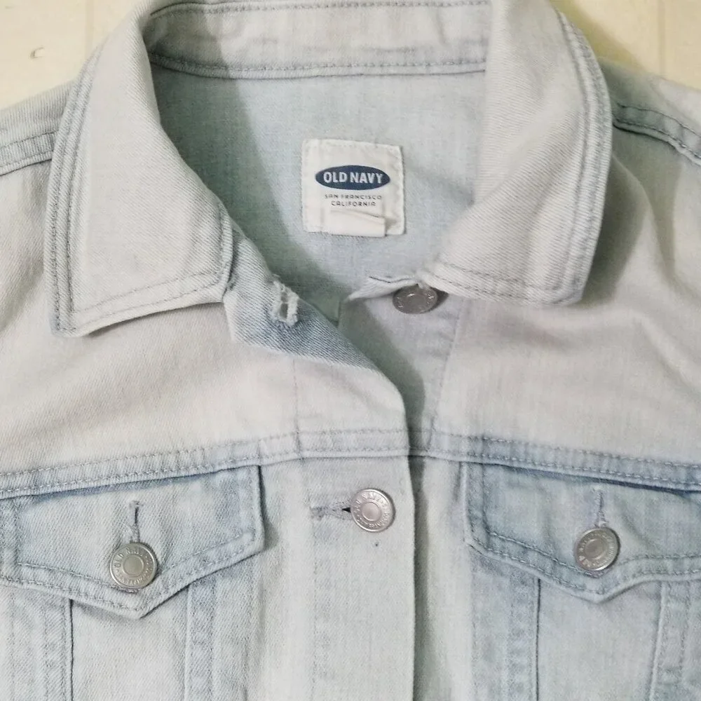 Old Navy Jeans Jacket Tag  M Light Wash Denim Ladies